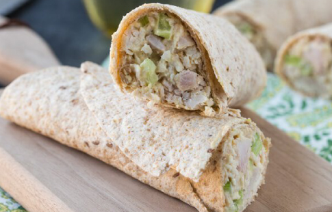 Hummus Chicken Salad Wraps