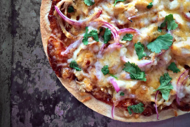 BBQ Chicken Tortilla Pizza