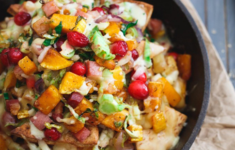 Butternut Squash Pita Nachos