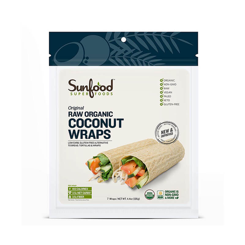 Sunfood Super Foods Original Raw Organic Coconut Wraps