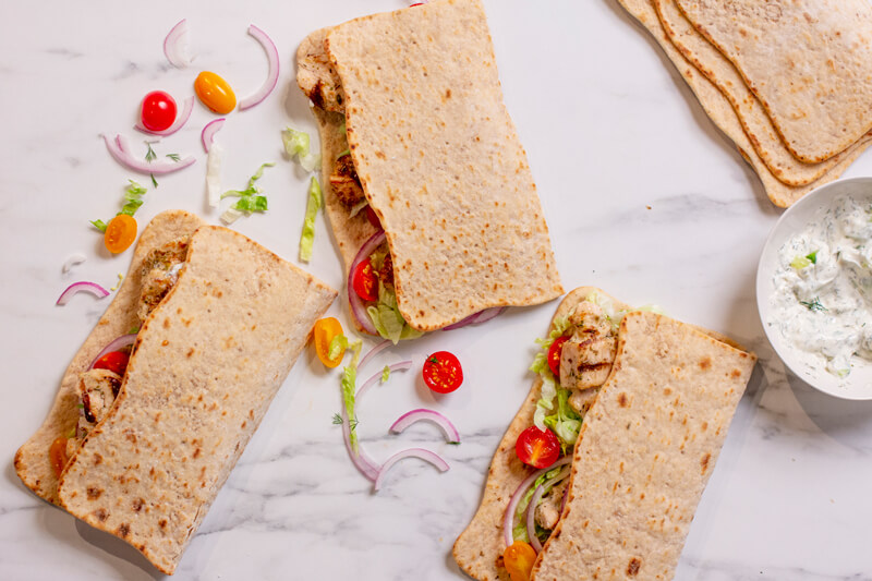 Chicken Gyro Lavash Overhead