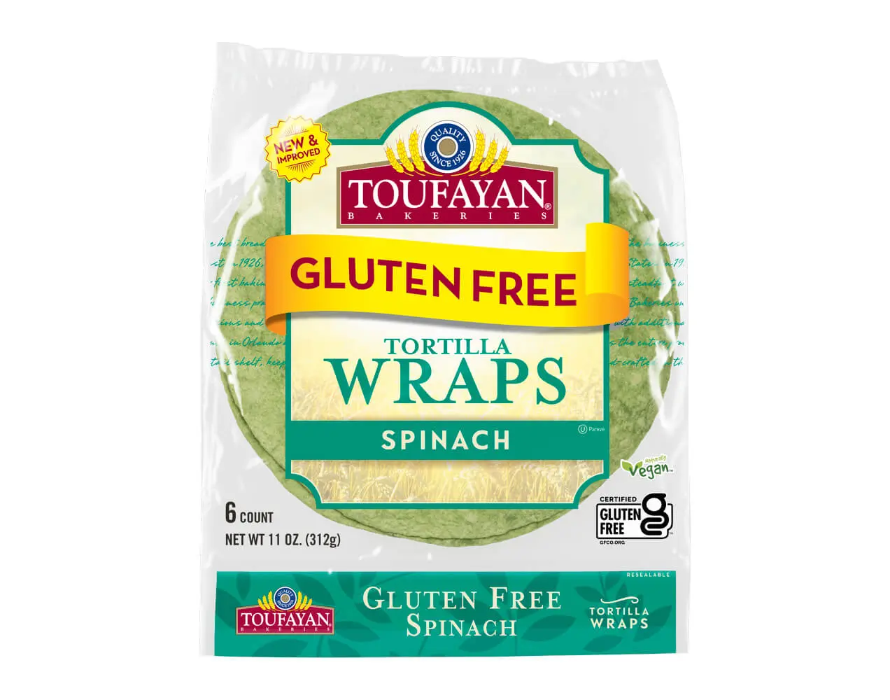 Gluten Free Spinach Wraps