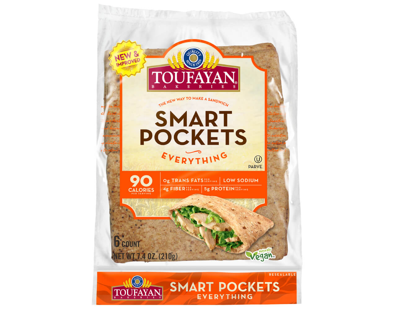 Save on Toufayan Smart Pockets 100% Whole Wheat - 6 ct Order Online  Delivery