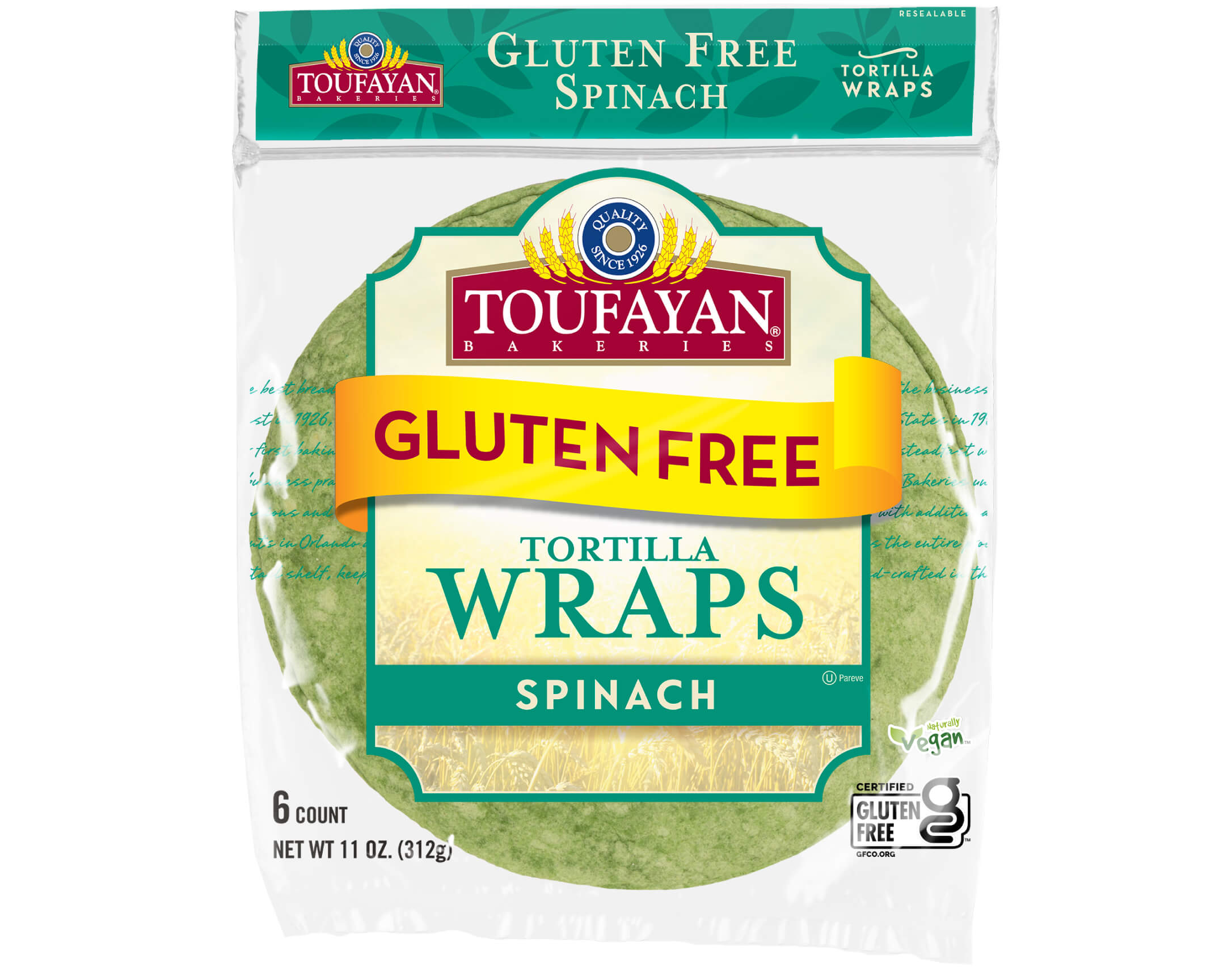 Gluten Free Spinach Wraps Eco Bag Final