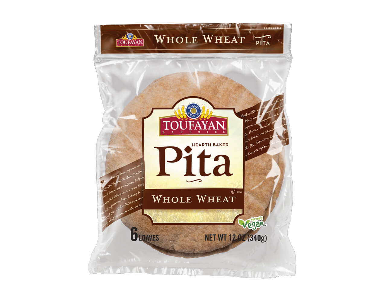 Toufayan Whole Wheat Pita Eco Friendly